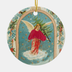 Weihnachtsengel Keramikornament