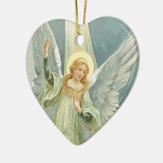 Weihnachtsengel Keramikornament (Links)