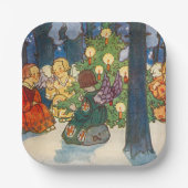 Weihnachtsengel Kunst Pappteller (Vorderseite)