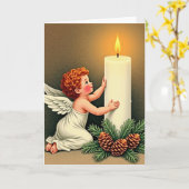 Weihnachtsengel-Lichtkarte Karte (Gelbe Blume)