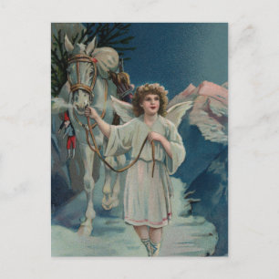 Weihnachtsengel-Midnight-Postkarte Feiertagspostkarte