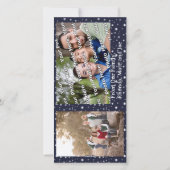 Weihnachtsengel mit Hirsche-Fotokarte Feiertagskarte (Rückseite)