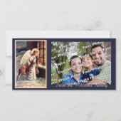 Weihnachtsengel mit Hirsche-Fotokarte Feiertagskarte (Vorderseite)