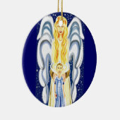 Weihnachtsengel mit Jesus Keramikornament (Rechts)