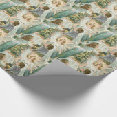 Weihnachtsengel mit Kindern Geschenkpapier (Ecke)