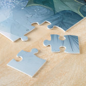 Weihnachtsengel mit Lamm in winterlicher Ruhe Puzzle (Seite)