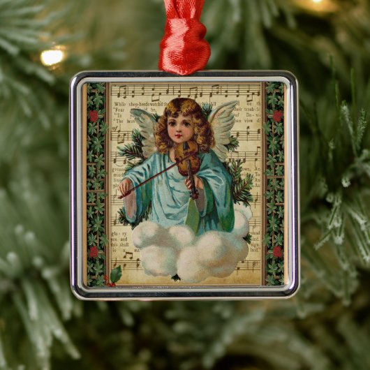 Weihnachtsengel mit Violine Ornament Aus Metall (Baum)