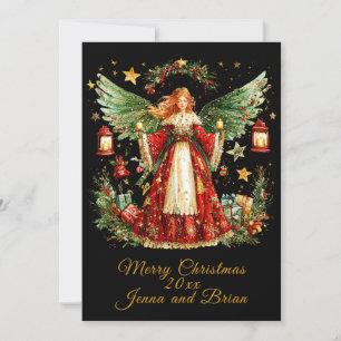 Weihnachtsengel personalisierte Feiertags-Postkart Feiertagskarte