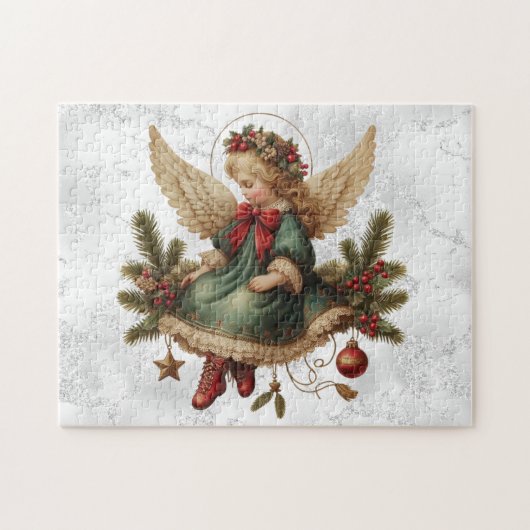 Weihnachtsengel-Puzzle im Vintage-Stil Puzzle (Horizontal)
