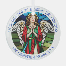 Weihnachtsengel rot und grün gefestigt ornament aus glas