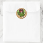 Weihnachtsengel Runder Aufkleber (Tasche)