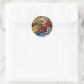 Weihnachtsengel Runder Aufkleber (Tasche)