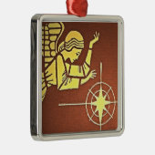 Weihnachtsengel Silbernes Ornament (Rechts)