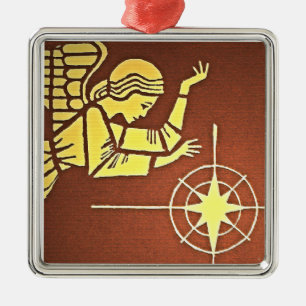 Weihnachtsengel Silbernes Ornament