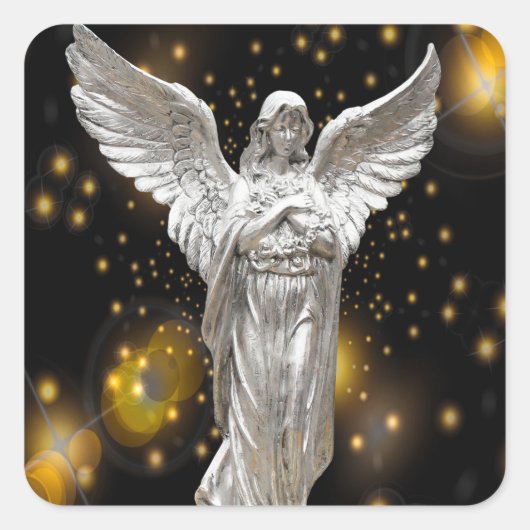 Weihnachtsengel-Sticker Quadratischer Aufkleber (Vorderseite)