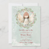 Weihnachtsengel und heilige Babydusche Einladung (Vorderseite)