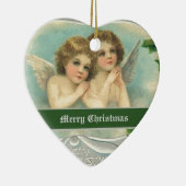 Weihnachtsengel und Heilige Beerenschmuck Keramikornament (Rechts)