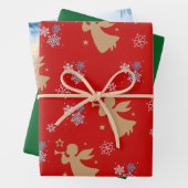 Weihnachtsengel-Verpackungspapier Flachblatt-Set a Geschenkpapier Set (Beispiel)