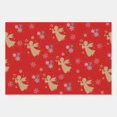 Weihnachtsengel-Verpackungspapier Flachblatt-Set a Geschenkpapier Set (Vorderseite)