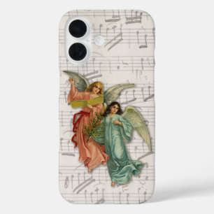 Weihnachtsengel viktorianisch - Antike Notenblätte iPhone 16 Hülle