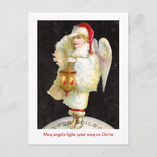 Weihnachtsengel viktorianisch feiertagspostkarte