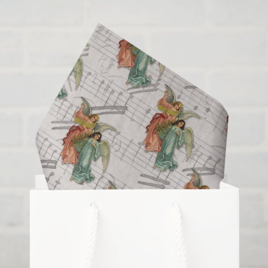 Weihnachtsengel viktorianischer Schrott religiös v Seidenpapier (Geschenktüte)