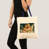 Weihnachtsengel - Vintage Kunst Tragetasche (Vorderseite (Produkt))