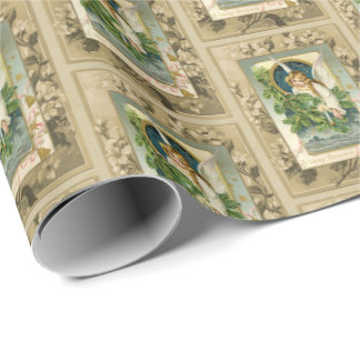 Weihnachtsengel Vintage-Reproduktion Geschenkpapier