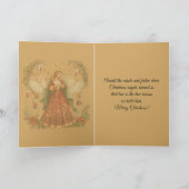 Weihnachtsengel, Wächter der Freude. Feiertagskarte (Innenseite)