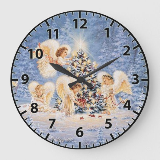Weihnachtsengel Wanduhr (Vorderseite)