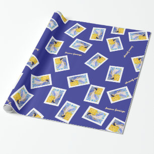 Weihnachtsengel Winter Schnee Maureen Girard Geschenkpapier