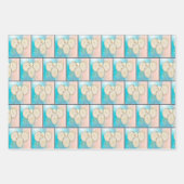 Weihnachtsengel Wrapping Paper Flat Sheet Set 3 Geschenkpapier Set (Vorderseite 3)