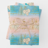 Weihnachtsengel Wrapping Paper Flat Sheet Set 3 Geschenkpapier Set (Beispiel)