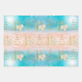 Weihnachtsengel Wrapping Paper Flat Sheet Set 3 Geschenkpapier Set (Vorderseite)