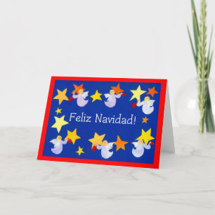 Weihnachtsengelkarte, Spanisch Feiertagskarte