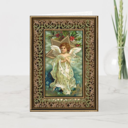 Weihnachtsengels-Karte Feiertagskarte (Vorderseite)