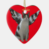 Weihnachtsengels-Miezekatze-Verzierung Keramikornament (Rechts)