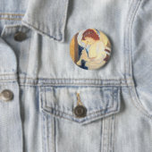 Weihnachtsengels-rundes Knopf-Button - Burne-Jones Button (Beispiel)
