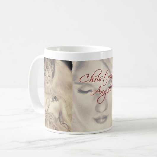 Weihnachtsengels-Tasse Kaffeetasse (Vorderseite Links)
