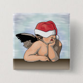 Weihnachtsengelsknopf Button (Vorderseite)
