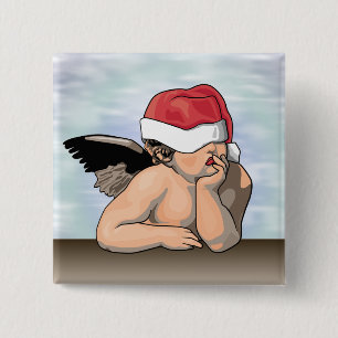 Weihnachtsengelsknopf Button