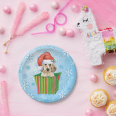 Weihnachtsenglische Setter Pappteller (Party)