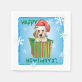 Weihnachtsenglische Setter Serviette (Vorderseite)