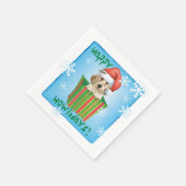 Weihnachtsenglische Setter Serviette (Ecke)