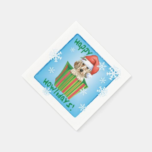 Weihnachtsenglische Setter Serviette (Ecke)