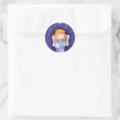 Weihnachtsenkleber Runder Aufkleber (Tasche)