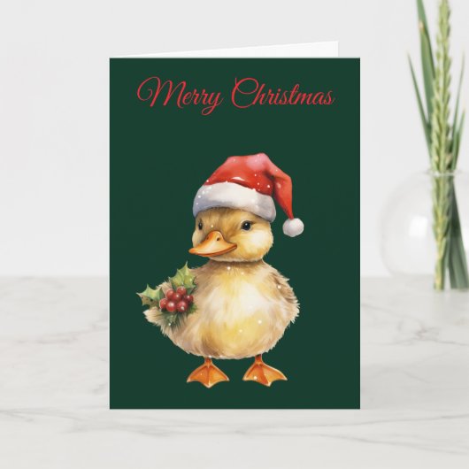 Weihnachtsente Feiertagskarte (Vorderseite)
