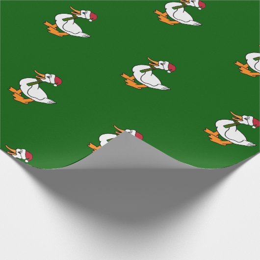 Weihnachtsente Geschenkpapier (Ecke)