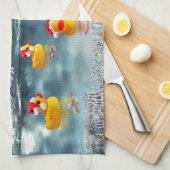 Weihnachtsente Küchentuch (Viertel Falte)