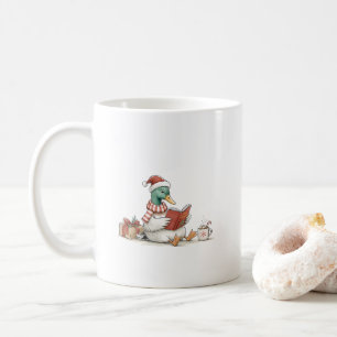 Weihnachtsente-Lesebuch für gemütliche Feiertagsle Kaffeetasse